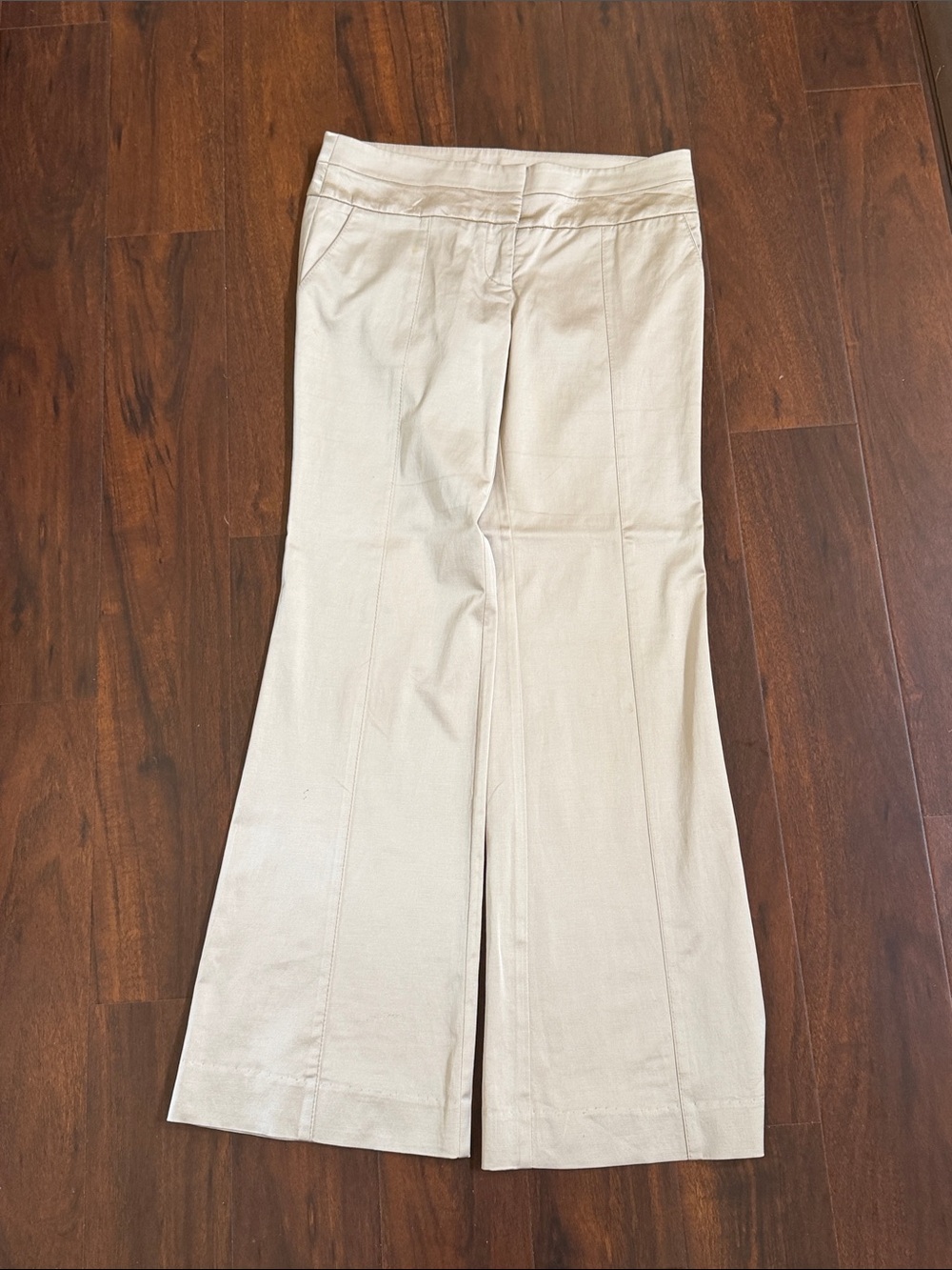 Bebe Wide Leg Cream Dress Pants